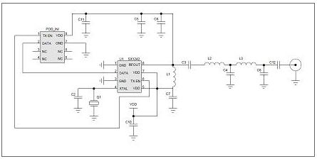 上圖為SX1242參考線路圖