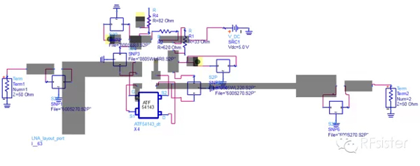 結(jié)合PCB低噪聲放大器聯(lián)合仿真