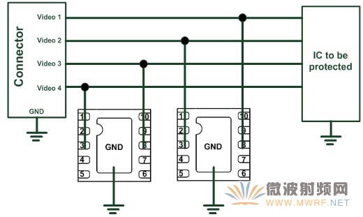 視頻接頭雷擊防護電路圖