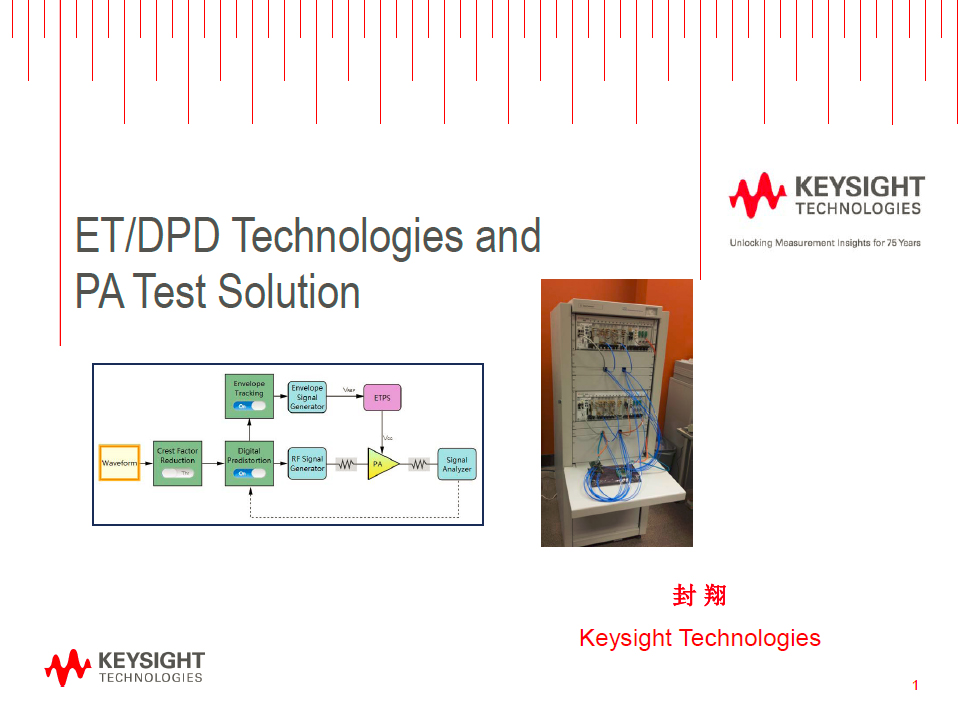 ET/DPD 技術及射頻功率放大器測試方案講義