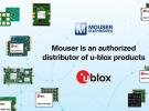 貿澤電子供應豐富多樣的u-blox連接和定位產品