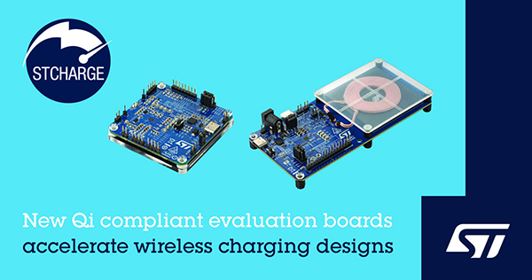 意法半導體發射器和接收器評估板加快Qi無線充電器開發